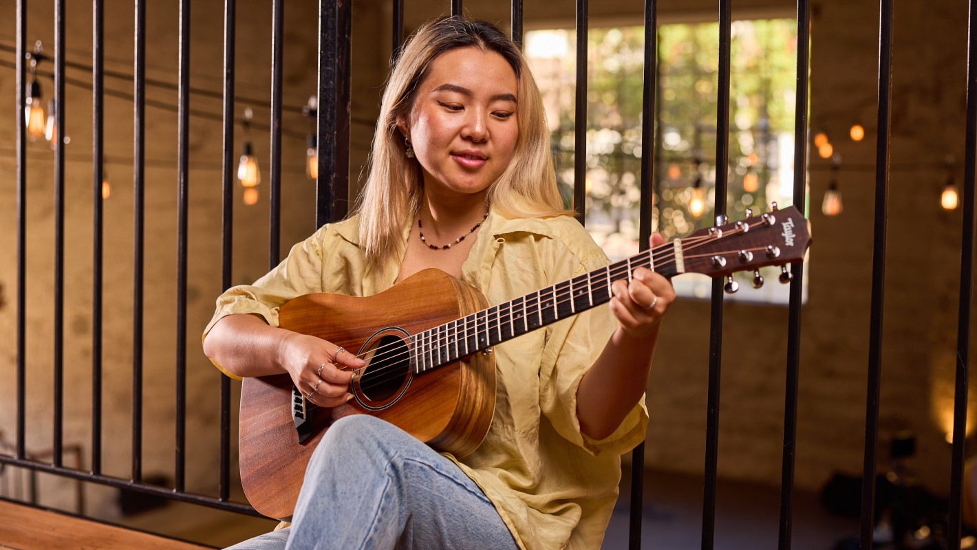 BTe-Koa Layered Koa Acoustic-Electric Guitar | Taylor Guitars